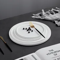 Оптовая продажа керамическая тарелка с дешевой плоской белой фарфоровой тарелкой для свадьбы