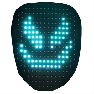 APP ricaricabile LED light up maschera facciale programmabile maschera di design personalizzato festa di natale Rave party