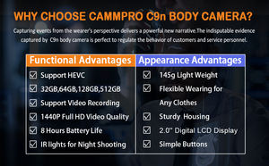 2023 nouvelle <span class=keywords><strong>Surveillance</strong></span> portable poids léger antichoc <span class=keywords><strong>caché</strong></span> 12GB mémoire remplaçable 2300mAh batterie 1440P caméras portées par le corps - Product Image 6