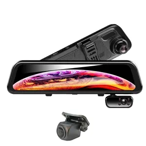12 بوصة جهاز تسجيل فيديو رقمي للسيارات مرآة داش كاميرا سيارة مسجل Dashcam HD كاميرا الأمن مع LCD سيارة مرآة خلفية