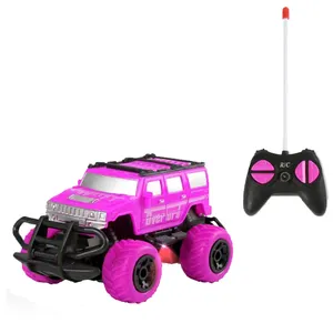 QS mainan mobil simulasi Remote Control Mini plastik 2 warna mainan mobil R/C skala 1:43 anak perempuan kualitas tinggi dengan lampu