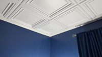 Paneles de Techo de PVC Resistentes al Fuego, Paneles de Techo Adhesivos para Evitar Roturas, Cubren 48 Pies Cuadrados Decoración de Pared de Lámina de Plástico Blanca