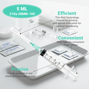 <span class=keywords><strong>Seringue</strong></span> vétérinaire jetable de sécurité Luer Lock 5 ml <span class=keywords><strong>21G</strong></span> pour chiens, chats, chevaux et plus - Product Image 1