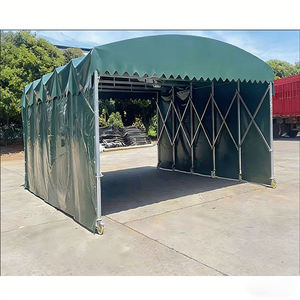   Tente commerciale robuste à ouverture et fermeture manuelle, auvent rétractable en PVC - Structure renforcée, pliable, mobile, résistante aux intempéries - Product Image 4