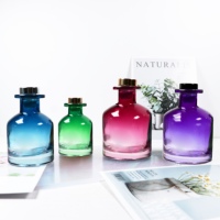 Bouteille vide en verre de 100 ml, 200 ml, 30 ml, grande capacité, pour huiles essentielles et aromathérapie, avec bouchon en liège, pour diffuseur à bâtonnets