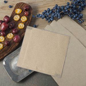 Nhà Máy Bán Buôn Bột Giấy Tre Biểu Tượng Tùy Chỉnh 1/4 Gấp Cho Nhà Hàng Cocktail Khăn Ăn - Product Image 1