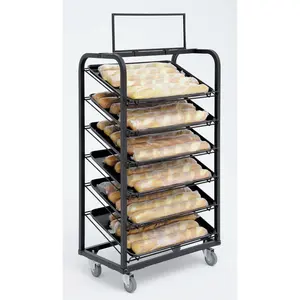 零售6层矩形食品店斜面包展示架面包店托盘货架