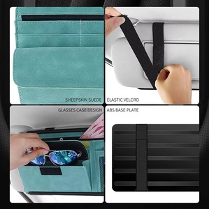 <span class=keywords><strong>Astuccio</strong></span> Porta Occhiali Classico Personalizzato con Cerniera, Borsa Portaoggetti Personali, Porta Patente, Porta Penne, Porta Carte Bancarie, Porta Soldi in Pelle PU, Porta Occhiali da Sole per Auto - Product Image 6