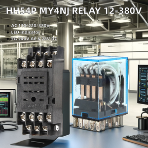4-контактное микрореле HH54P MY4NJ, маленькое электромагнитное промежуточное реле 12 В 24 В ac110В 220 В 380 В 40А, миниатюрное герметизированное AC/DC - Product Image 3