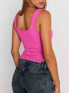 Débardeur sans manches dos nu pour femmes Tenues de sortie d'été Mignon plissé Chérie Vêtements de fête pour femmes Sexy - Product Image 2