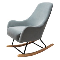 Chaise berçante d'intérieur confortable en PU avec dossier en velours doux pour la maison Villa appartement école salle utilisation petite quantité minimale de commande