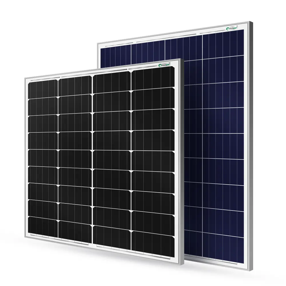 Sunpal Panel surya Mono monokristalin, energi 60W 70W 75W 80 W 90W 80 Watt penggunaan rumah Panel surya harga