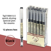 Stylo gel rétractable minimaliste à corps transparent, encre fluide 0,38 et 0,5 mm, pour l'écriture quotidienne