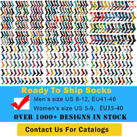 Chaussettes en coton drôle de haute qualité en tricot personnalisé unisexe hommes