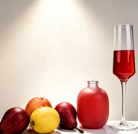 Vente en gros de bouteilles en verre ovales givrées de 300 ml pour jus, thé et boissons
