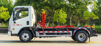 Camion benne à benne arrière Foton 6 tonnes diesel de haute qualité avec transmission manuelle, système de levage à crochet et grue de transfert