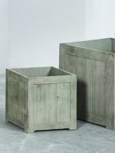 <span class=keywords><strong>Maceta</strong></span> Cuadrada Extra <span class=keywords><strong>Grande</strong></span> de Cemento y Magnesio, Estilo Wabi-Sabi Minimalista, para Plantas Verdes - Product Image 4