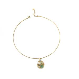 E450-N220-0164L Gargantillas Románticas de Cadena de Serpiente de Acero Inoxidable 316L Chapadas en Oro Fino para Mujer - Product Image 1