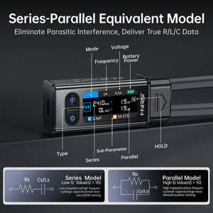 FNIRSI LCR-ST2 2-en-1 Compteur LCR compact double mode 100K, Pince de mesure numérique LCR ESR avec pinces Kelvin, Balayage 100Hz-100kHz - Product Image 4