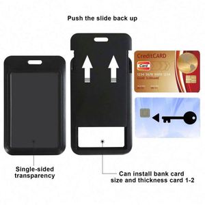 Porta Tarjetas de Identificación Personalizable con Cubierta Deslizante de ABS y Hebilla Retráctil Ovalada con Diseño de Barco Crucero para Oficina, Hombres y Mujeres - Product Image 3