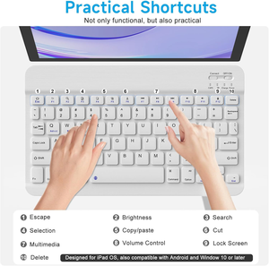 Custom manufacturer Slim rechargeable mini portable ABS bluetooth <b>keyboard</b> and mouse for samsaung tablet - Product Image 3
