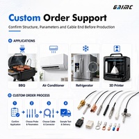 Capteur de température thermistance NTC B3950 étanche de qualité alimentaire GAIMC GTS100 1% 100k 10k