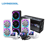 Refroidisseur liquide Lovingcool 240 360 AIO en gros à prix avantageux OEM avec écran numérique MP4 3,5 pouces, personnalisation vidéo JPEG GIF pour le jeu