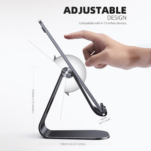 लैमिकॉइल s1x सबसे ज्यादा बिकने एल्यूमीनियम मिश्र धातु डेस्कटॉप स्टैंड धारक मजबूत और लचीला टैबलेट डॉक डेस्क के लिए समायोज्य सुविधा के साथ - Product Image 5