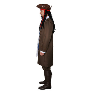 เสื้อโค้ทสีน้ำตาลสไตล์วินเทจยุคกลาง แจ็ค สแปร์โรว์ ชุดคอสเพลย์ ยูนิเซ็กซ์ สำหรับฮาโลวีน ชุดโจรสลัดยุคเรอเนซองส์ สไตล์โกธิค สตีมพังก์ แจ็คเก็ต ชุดเดรส สำหรับดูทีวี - Product Image 2