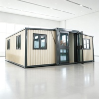 Maison conteneur modulaire extensible Shinestone à double aile, préfabriquée, portable, installation rapide, unité d'hébergement d'urgence