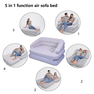 Pvc Flocking Double Outdoor <strong>5</strong> in 1 <strong>Air</strong> <strong>Sofa</strong> <strong>Bed</strong> Folding Inflatable Seat <strong>Air</strong> <strong>Sofa</strong> <strong>Bed</strong> and Lounge Chair - Product Image 4