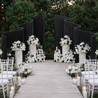 Arche de toile de fond métallique multi-formes pour décoration de mariage, support pour cérémonie, scène d'événement, arrangement floral avec cadre en acier plaqué or