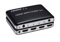 Répartiteur HDMI 3x1, commutateur en plastique, avec télécommande IR, 4K x 2K @ 60hz, V2.0