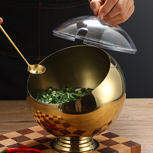 Bacia comercial do tempero do aço inoxidável com colher, recipiente durável do condimento para a cozinha do restaurante - Product Image 1