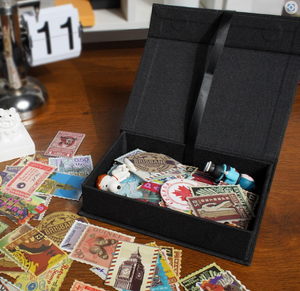 Boîte à photos en lin, idéale pour ranger vos photos, images, certificats, fournitures de <span class=keywords><strong>scrapbooking</strong></span>, souvenirs et bijoux - Product Image 5