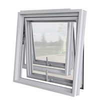 Tiantech — auvent manuel de Villa Double glaçage, fenêtre en aluminium avec écran, pour la maison