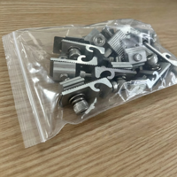 Connecteur encastré en alliage d'aluminium, borne de mise à la terre anti-éclairs, clips de protection contre la foudre pour système de montage photovoltaïque