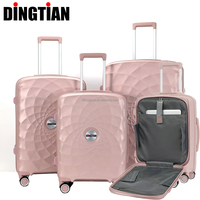 Nouvel arrivage de bagages de cabine en PP Ensembles de bagages de voyage vintage étui rigide valise à roulettes intelligente bagages avec design ouvert à l'avant