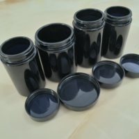 Pot en verre violet anti-UV 50ml 100ml 150ml 200ml 300ml avec couvercle en plastique ABS résistant aux odeurs pour bonbons gélifiés et fleurs séchées