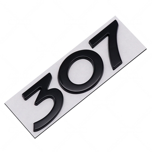 Badge Autocollant Métallique Rouge Et Noir Pour Peugeot 208 GTi 308 207 - Emblème LED Arrière