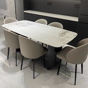 Tavolo da tavolo e sedia pietra italiana combinazione moderna semplice <span class=keywords><strong>high</strong></span>-end rettangolare famiglia piccolo tavolo di famiglia - Product Image 1