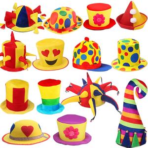 Costume de clown de fête d'Halloween coloré personnalisé MADESHINE, robe de clown, joker, bouffon, jaune à pois, chapeau de <span class=keywords><strong>cirque</strong></span>, quatre saisons - Product Image 3