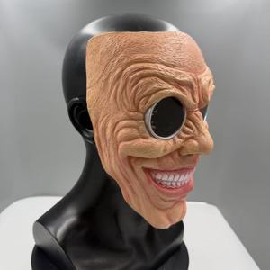 <span class=keywords><strong>Masque</strong></span> en latex Creepy Hollow Eye Smile, <span class=keywords><strong>masque</strong></span> d'horreur intégral effrayant pour Halloween, fête costumée, cosplay - Product Image 2