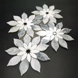 New Design Flower Interior Wall Decorative Marble Mosaic Marble Mosaic Tile