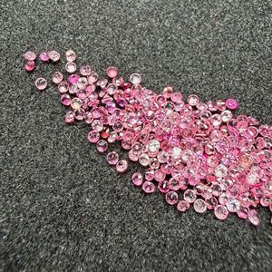 Natural Pink Tourmaline Round Brilliant Cut 1.0-1.5mm Loose Gemstone Jewelry Stone - Product Image 3