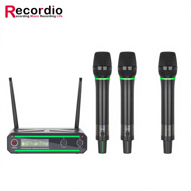 GAW-DX24 Wireless Mic Handheld Adjustable Frequency High-Quality Sound All-Metal Mic Profession UHF Receiver with RangeOver 30M