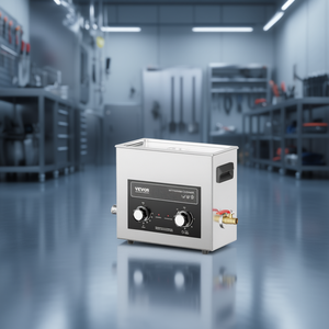 Vevor 6L Industrial Ultrasonic Cleaner 180W <b>Heater</b> <b>Timer</b> Metal Tank Degreaser Machine - Product Image 2