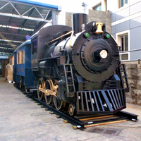 Modèle de train en fer métallique de style steampunk personnalisable décoration de noël pour bar centre commercial boutique restaurant artisanat en métal fait à la main