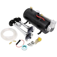 Compresseur d'air 12V 3L avec réservoir, kit de 4 trompettes inclus
