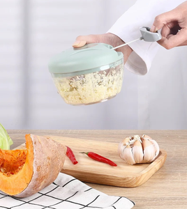 Licuadora de verduras de mano Manual de 500ml/900ml, cortador de verduras multifuncional, puré de <span class=keywords><strong>ajo</strong></span>/picadora de cerdo picada de acero inoxidable - Product Image 5